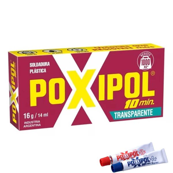 Poxipol Solda Plástica 10 Minutos Trasparente 16g - Image 2