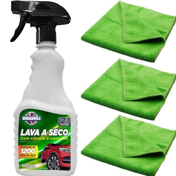 Kit Lava A Seco com Silicone e Carnaúba Rodabrill - Image 2
