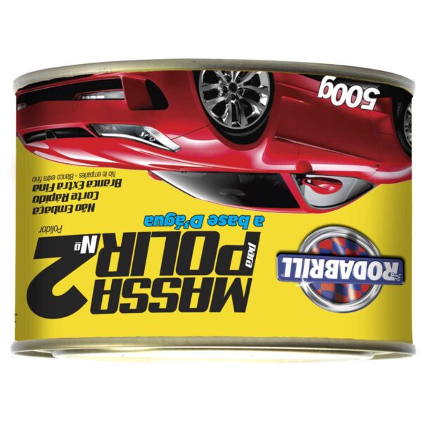 Massa para Polir Nº 2 a Base D´ Água Rodabrill 500g - Imagem 3