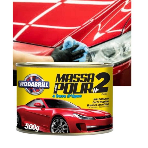 Massa para Polir Nº 2 a Base D´ Água Rodabrill 500g - Imagem 5