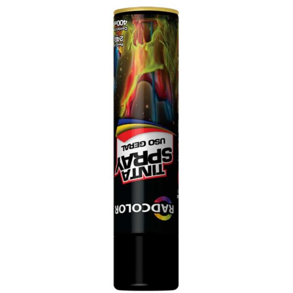 Tinta Spray Preto Brilhante Uso Geral Radcolor 400ml RC2101 - Image 3