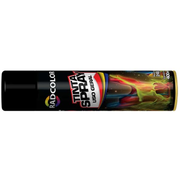 Tinta Spray Preto Brilhante Uso Geral Radcolor 400ml RC2101 - Image 4