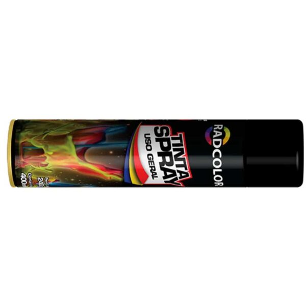 Tinta Spray Preto Brilhante Uso Geral Radcolor 400ml RC2101 - Image 2