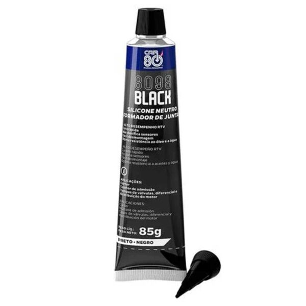 Silicone Neutro Formador de Juntas Black 8098 85g Car80