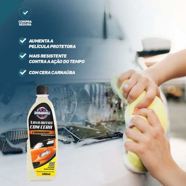 Lava Autos com Cera de Carnaúba Rodabrill 500ml - Imagem 5