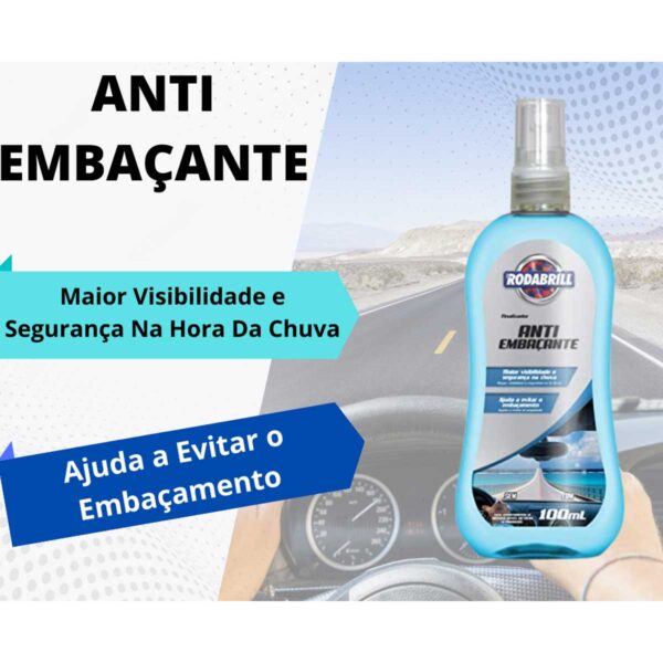Limpa Vidros Anti Embaçante Rodabrill 100ml - Imagem 5
