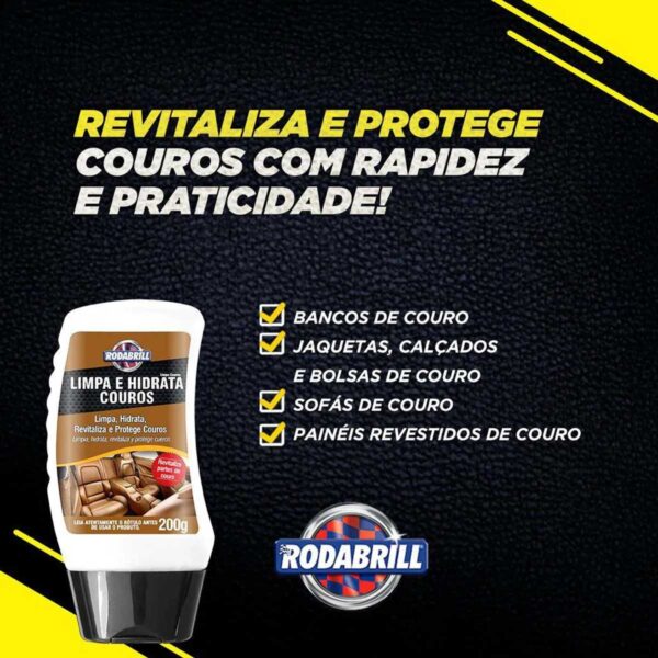 Limpa e Hidrata Couros Rodabrill 200g - Imagem 3