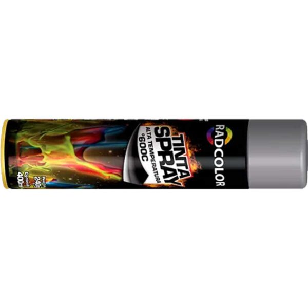 Tinta Spray Alumínio Alta Temperatura Radcolor 400ml RC2107 - Imagem 4