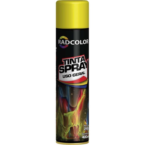 Tinta Spray Amarelo Uso Geral Radcolor 400ml RC2110