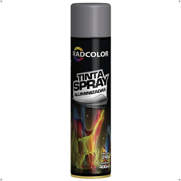 Tinta Spray Cinza Placa Uso Geral Radcolor 400ml RC2109