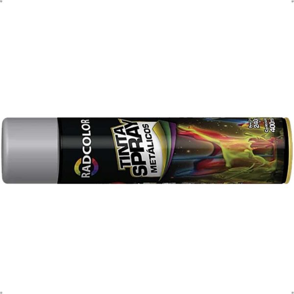 Tinta Spray Metalica Prata Uso Geral Radcolor 400ml RC2119 - Image 2