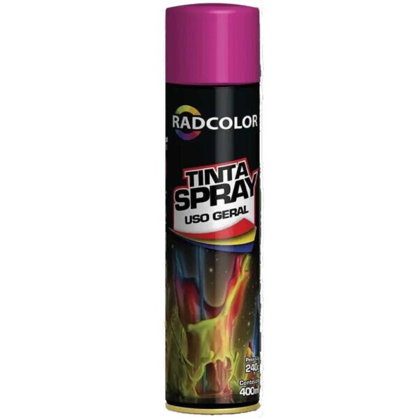 Tinta Spray Rosa Acrilica Uso Geral Radcolor 400ml RC2143