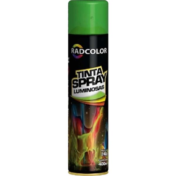 Tinta Spray Verde Luminoso Uso Geral Radnaq 400ml RC2204
