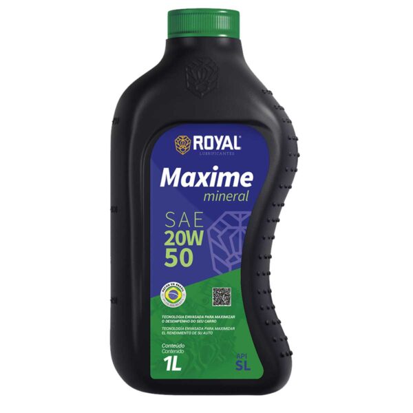 Óleo De Motor Maxime Mineral 20w50 SL Royal 1 Litro - Imagem 2