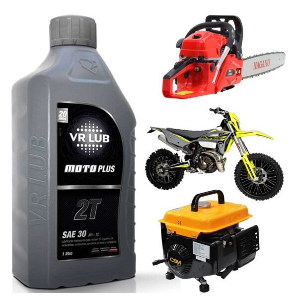 Óleo de Motor Moto Plus 2 Tempo Sae 30 Mineral Vr Lub 1 Litro - Image 2