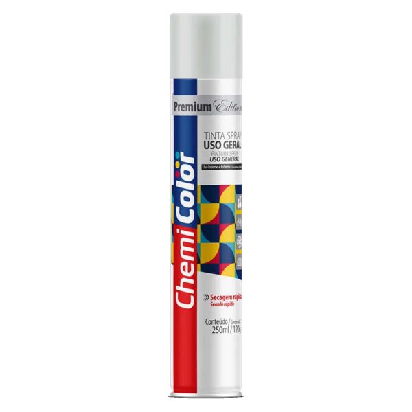 Tinta Spray Branco Brilhante Chemicolor 250ml