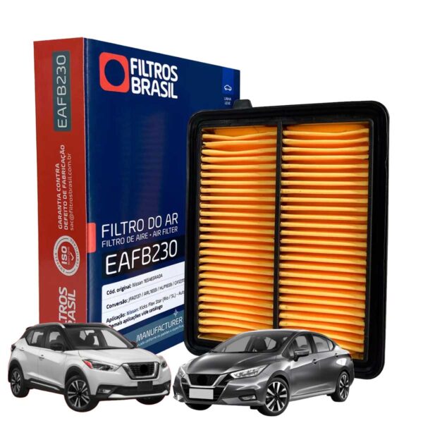 Filtro de Ar do Motor Nissan Kicks e Versa 1.6 2016 em Diante EAFB230