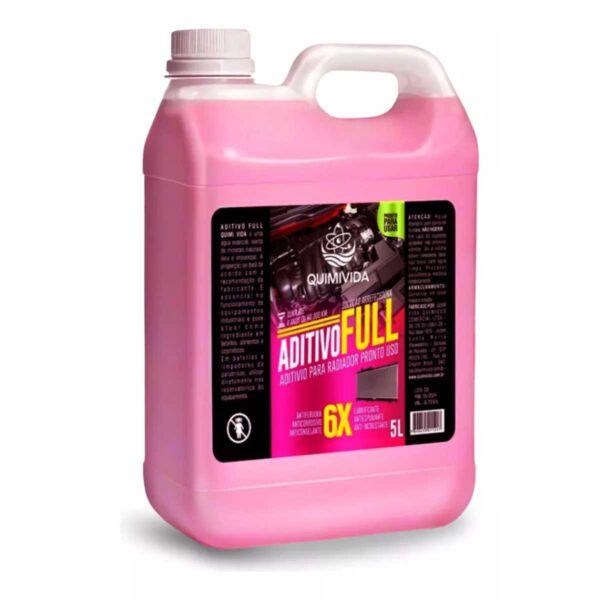 Aditivo para Radiador Pronto Uso Rosa 5 Litros Quimivida