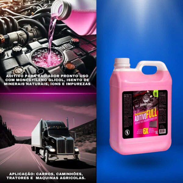 Aditivo para Radiador Pronto Uso Rosa 5 Litros Quimivida - Imagem 5