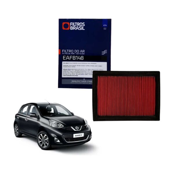 Filtro de Ar do Motor Nissan March/ Sentra/ Versa 2015 em Diante EAFB148 - Image 7