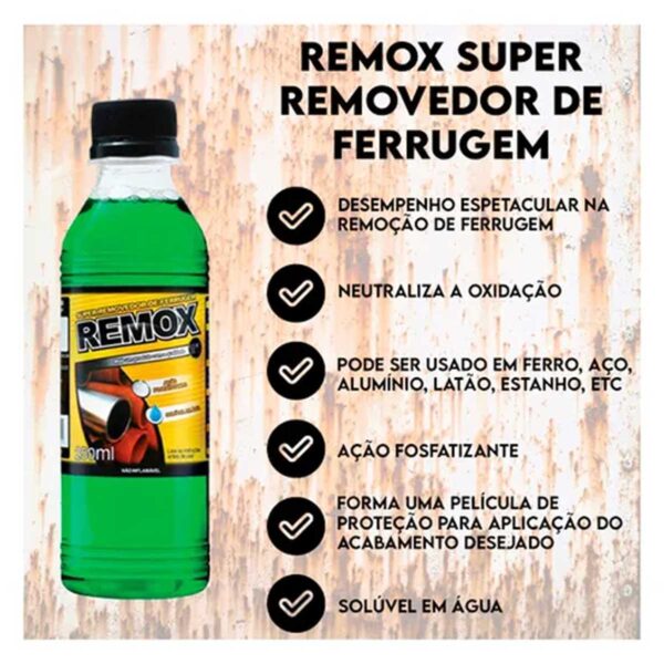 Super-Removedor de Ferrugem Remox TF7 250ML - Image 6