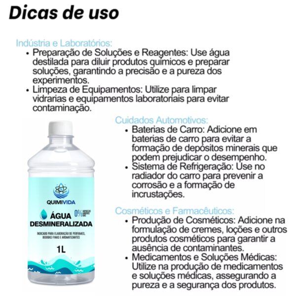 Água Desmineralizada para Baterias e Radiadores Aquapro 1 Litro - Imagem 7