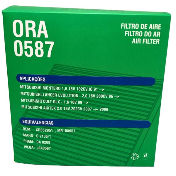Filtro Ar Lancer Airtrek Pajero 1.8 2.0 2.4 1993 a 2008 - Imagem 9