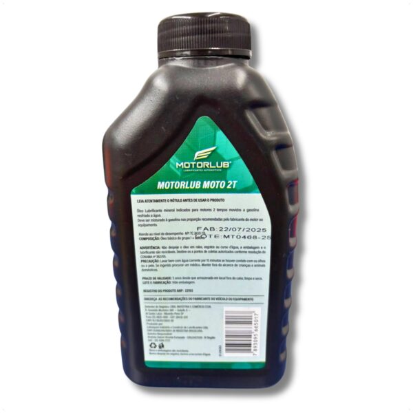 Lubrificante Motor Lub 2 Tempos 500ml - Óleo Moto Mineral - Imagem 2