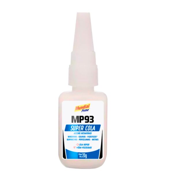 Cola Super Bonder Adesivo Instantâneo MP93 20g Mundial Prime