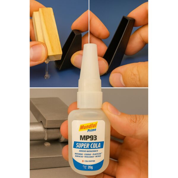 Cola Super Bonder Adesivo Instantâneo MP93 20g Mundial Prime - Imagem 10