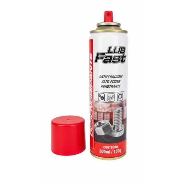 Desengripante Lub Fast 300ml Lubrificante Antiferrugem Multiuso Spray - Imagem 5
