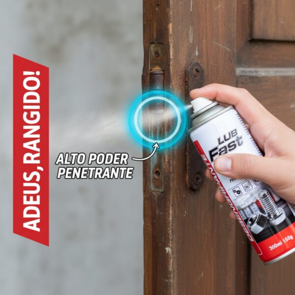 Desengripante Lub Fast 300ml Lubrificante Antiferrugem Multiuso Spray - Imagem 9
