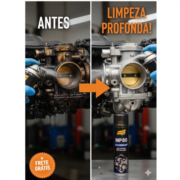 Descarbonizante MP80 Mundial Prime Limpa TBI Carburador Motor 300ml - Imagem 7