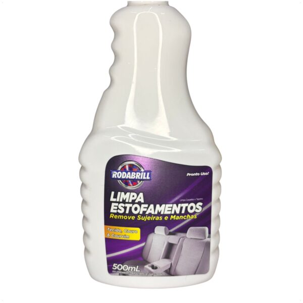 Limpa Estofados Tira Manchas De Carro Tecido a Seco Rodabrill 500ml - Imagem 7