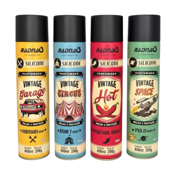 Silicone Perfumado Radnaq Vintage Circus Invict Man 400ml Painel Plástico Brilho e Proteção - Imagem 6