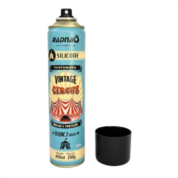 Silicone Perfumado Radnaq Vintage Circus Invict Man 400ml Painel Plástico Brilho e Proteção - Imagem 2