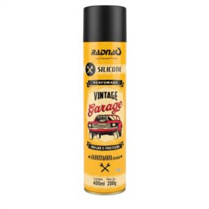 Silicone Perfumado Radnaq Vintage Garage Arman Man 400ml Painel Plástico Brilho e Proteção