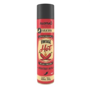 Silicone Perfumado Radnaq Vintage Hot Pimenta Rosa 400ml Painel Plástico Brilho e Proteção